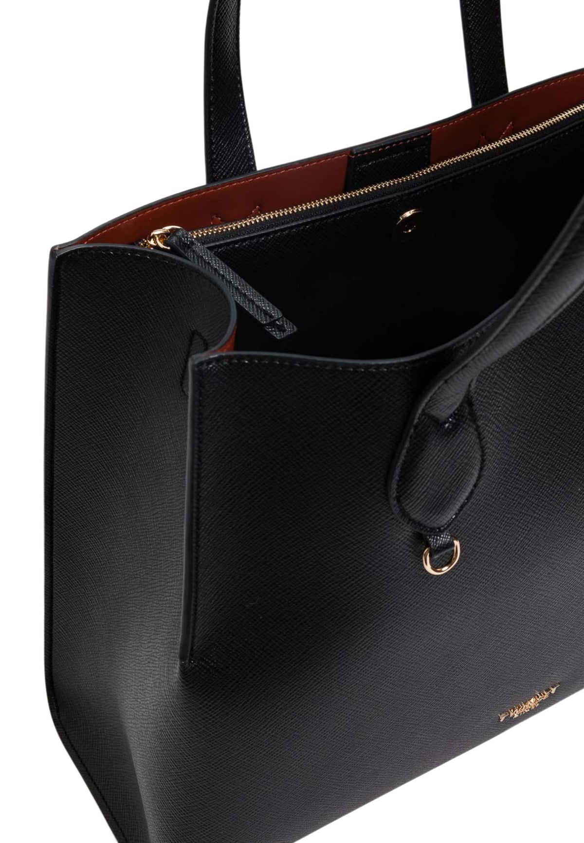 Twinset Borsa shopper in ecopelle nera 