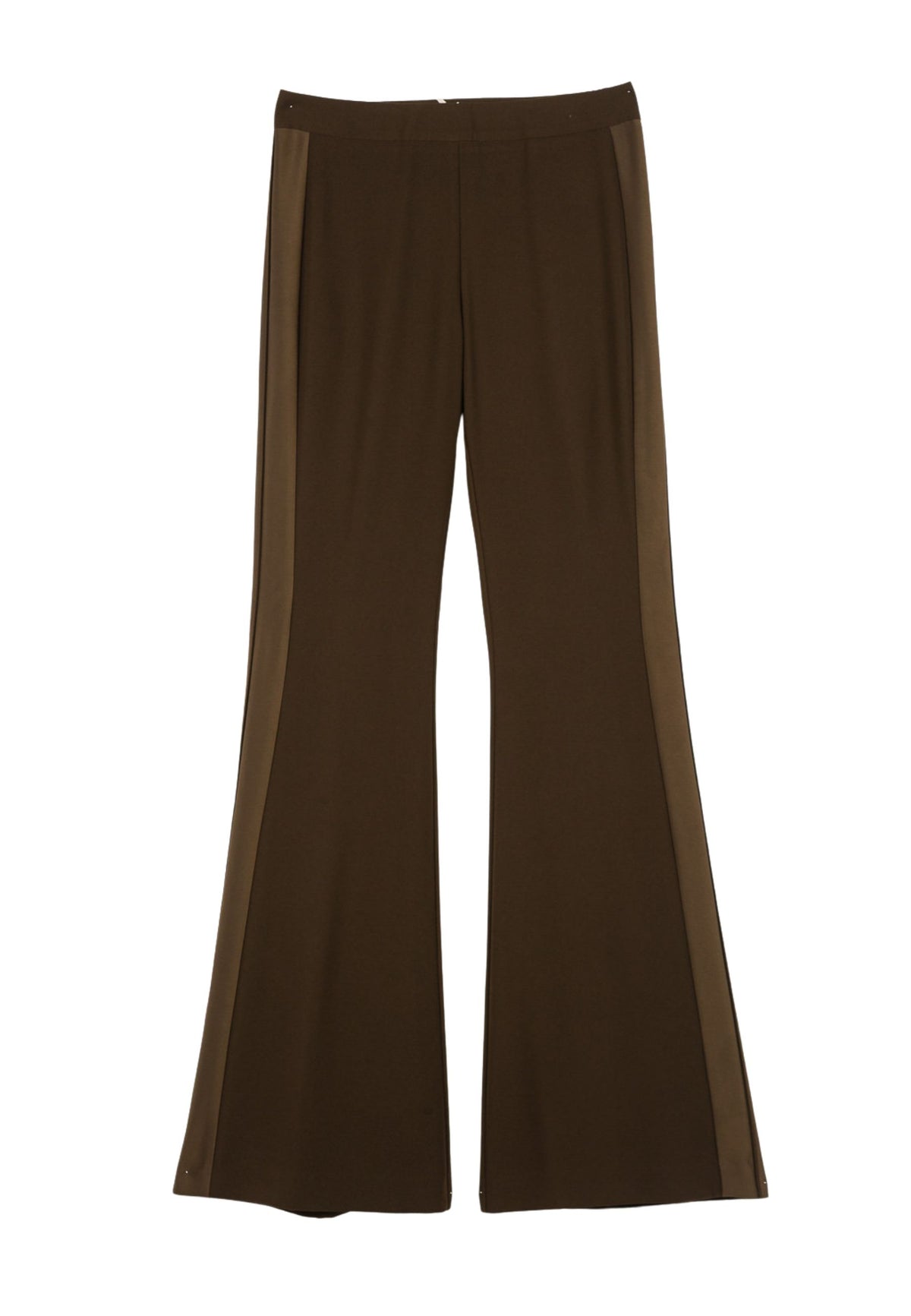 TWINSET - Pantalone flare marrone 