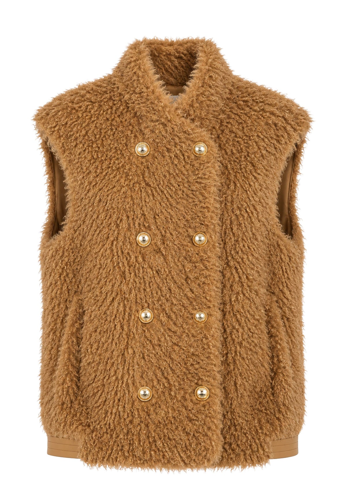Gilet Twinset effetto teddy doppiopetto 