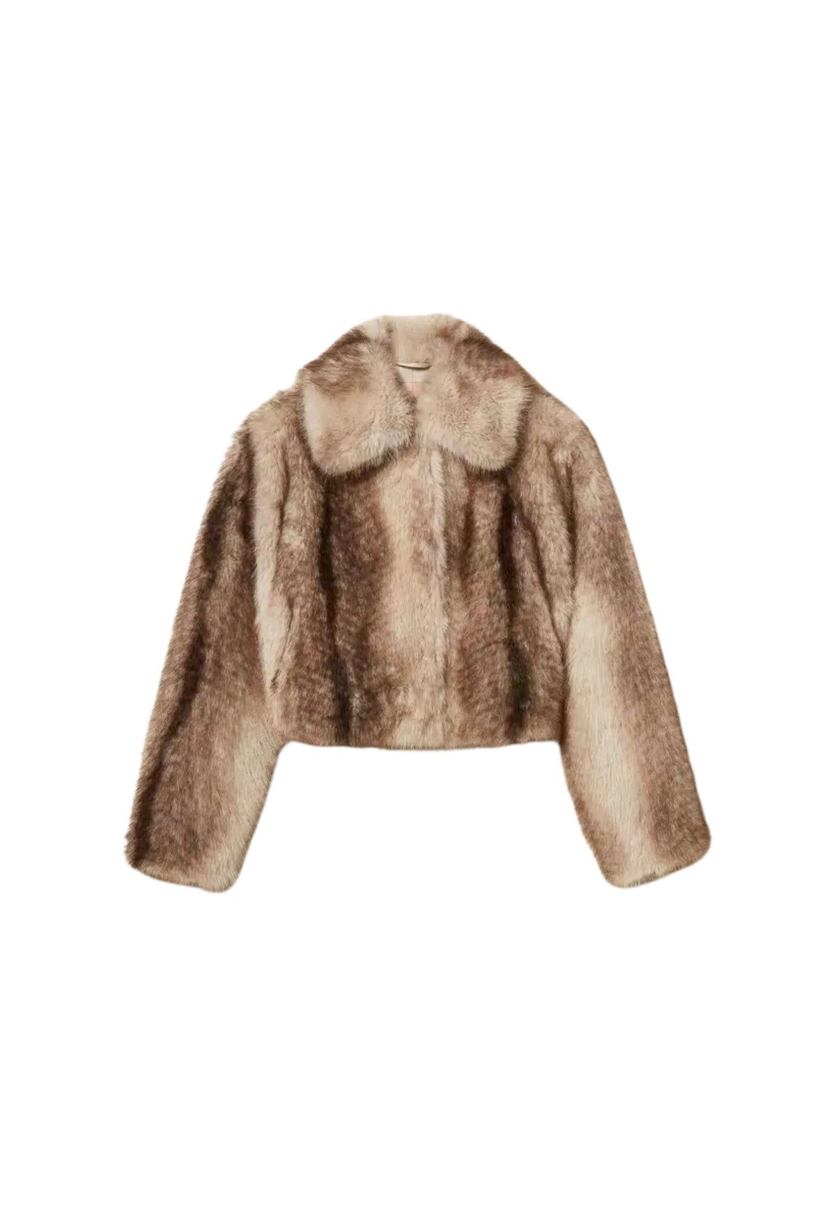 Giacca Twinset in faux fur a stampa sfumata 