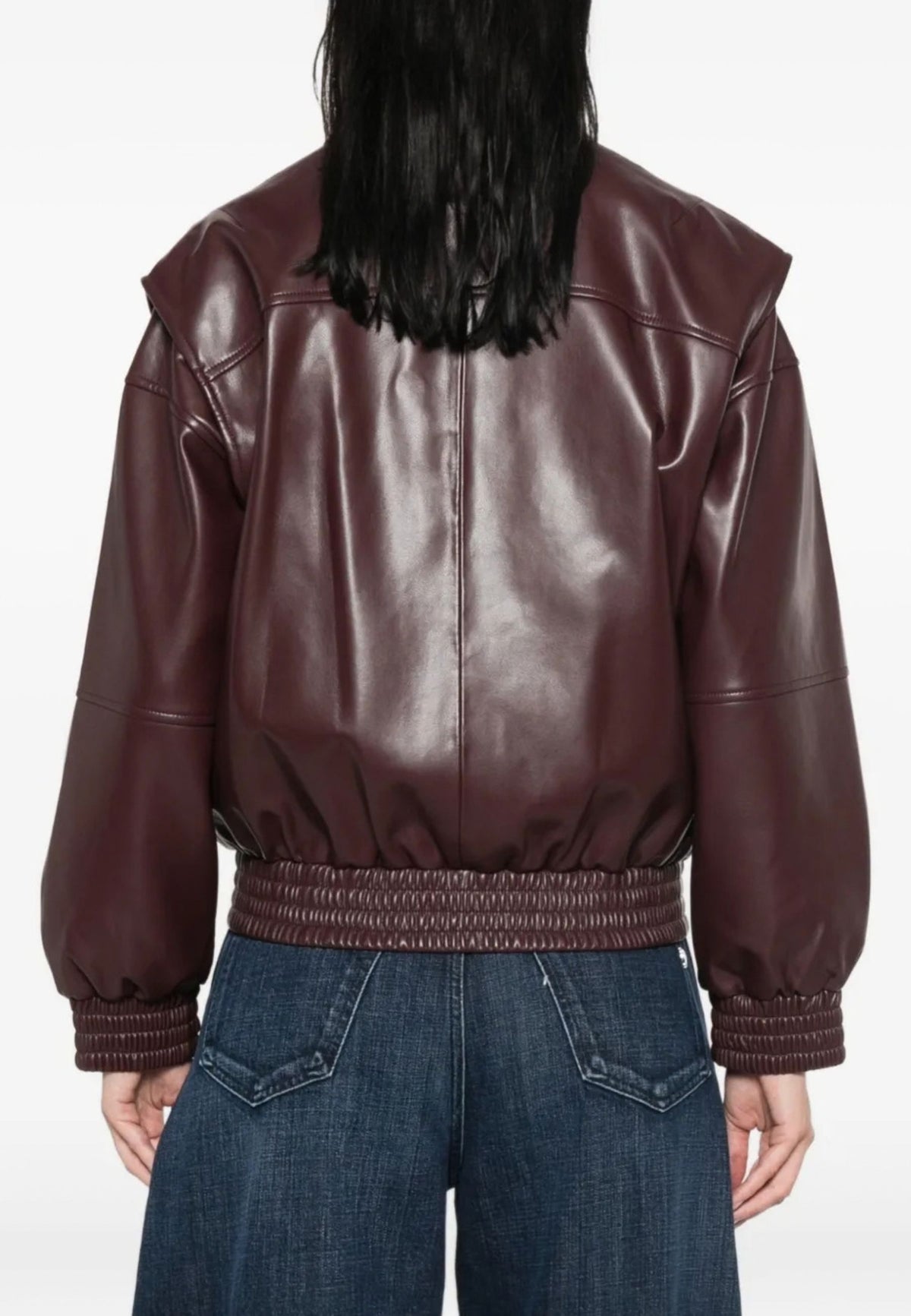 Twinset Bomber in pelle sintetica borgogna 