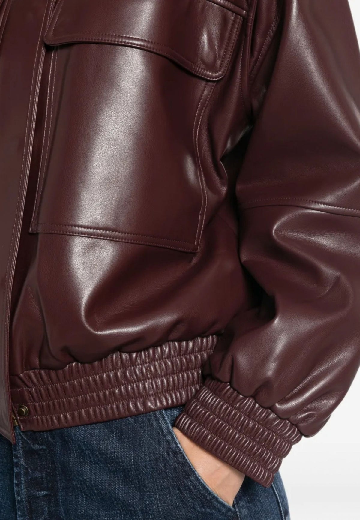 Twinset Bomber in pelle sintetica borgogna 