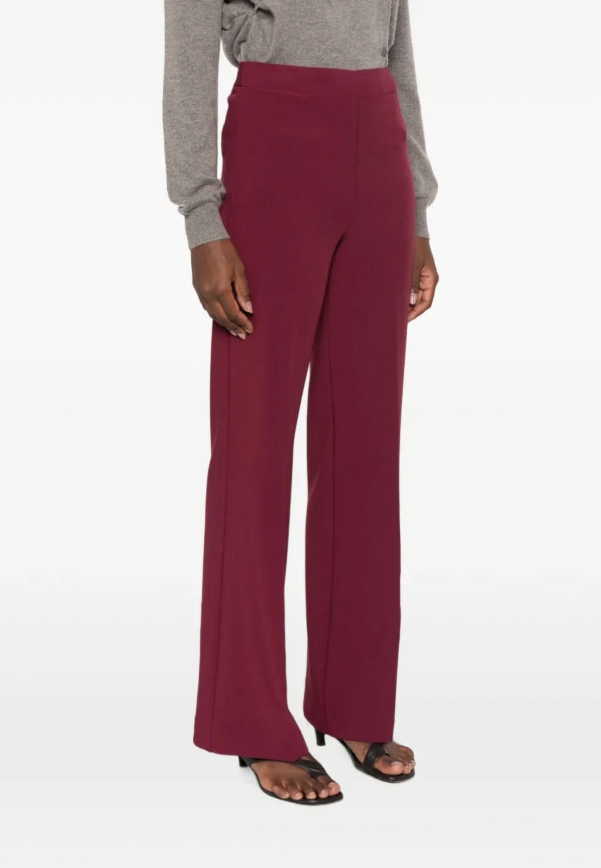 Twinset Pantaloni svasati bordeaux 