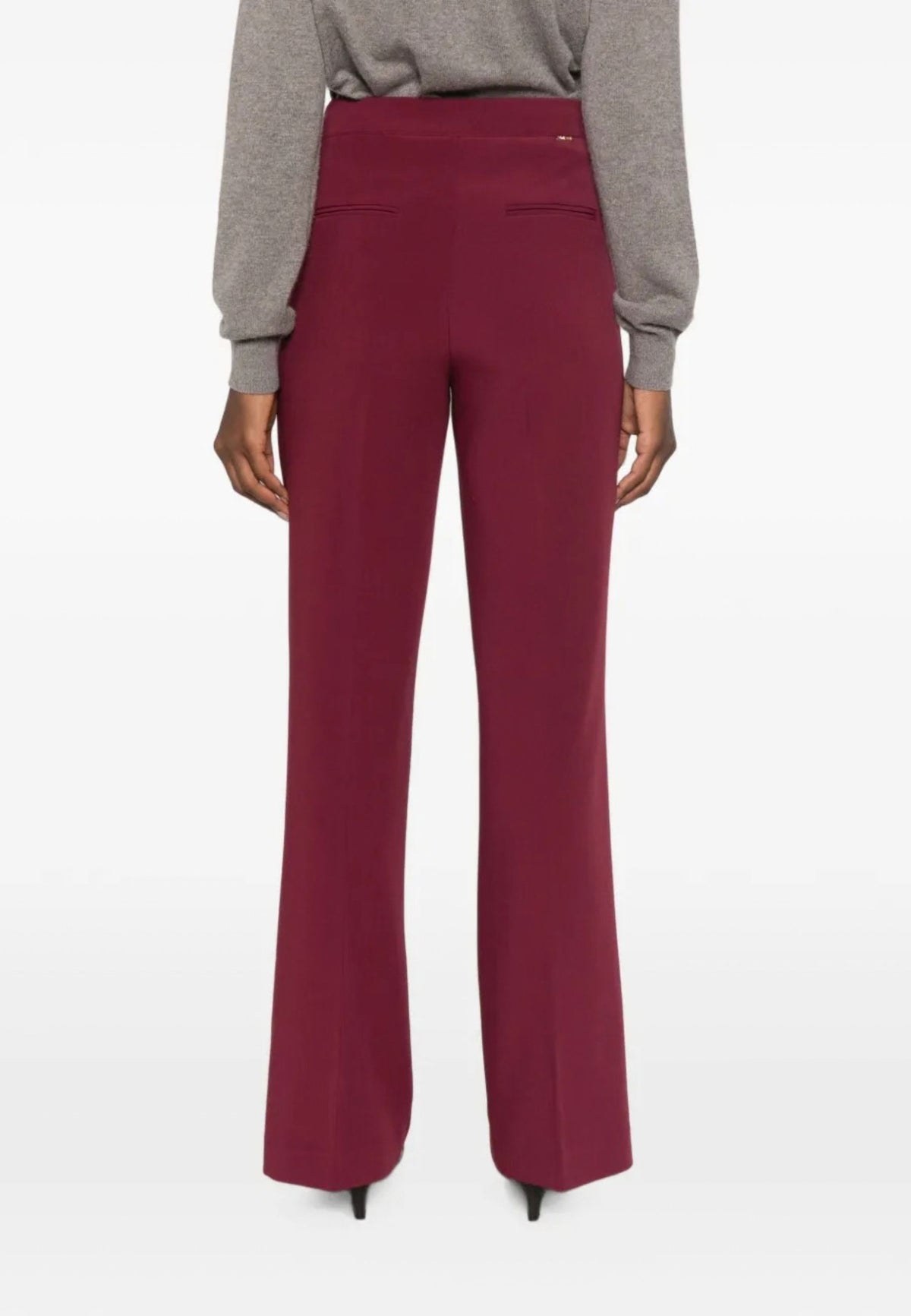 Twinset Pantaloni svasati bordeaux 