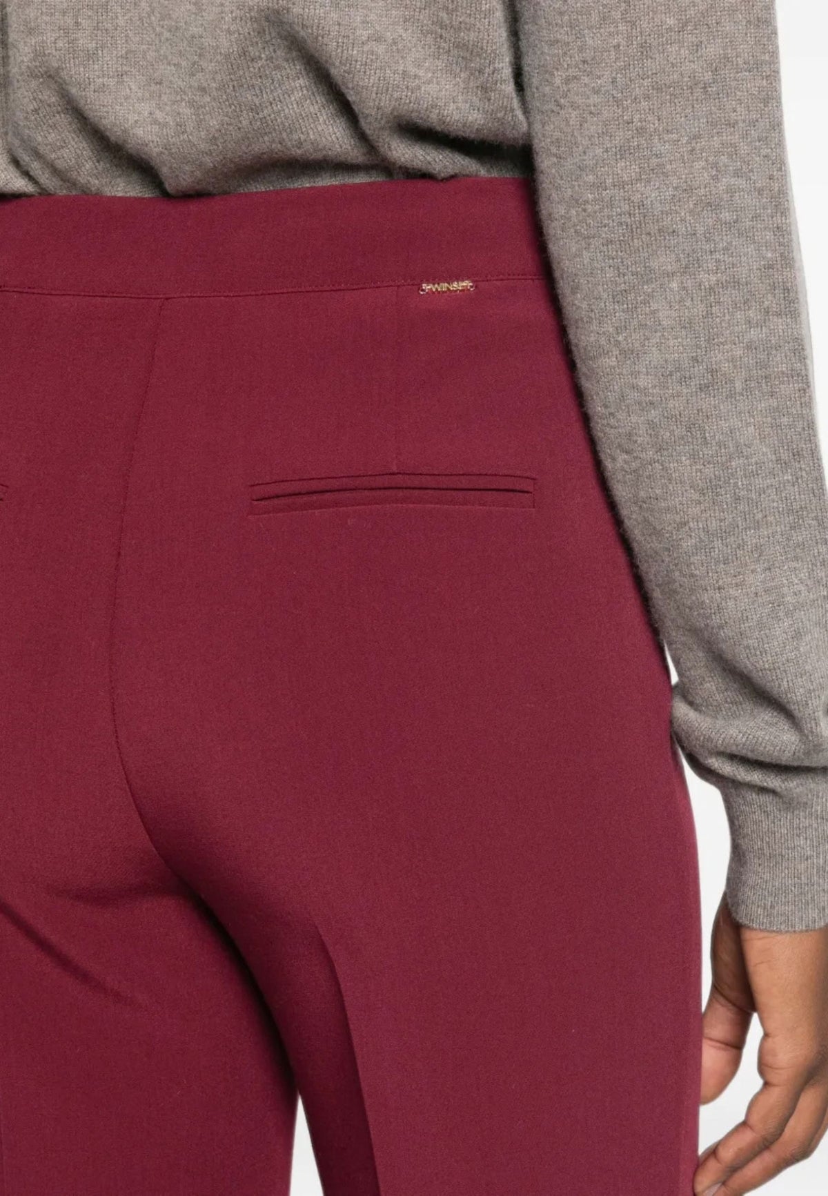 Twinset Pantaloni svasati bordeaux 