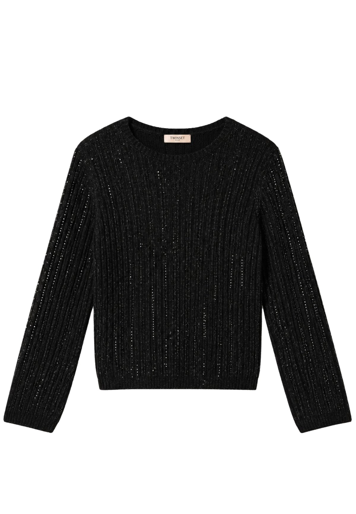Twinset Maglia in misto lana con strass 