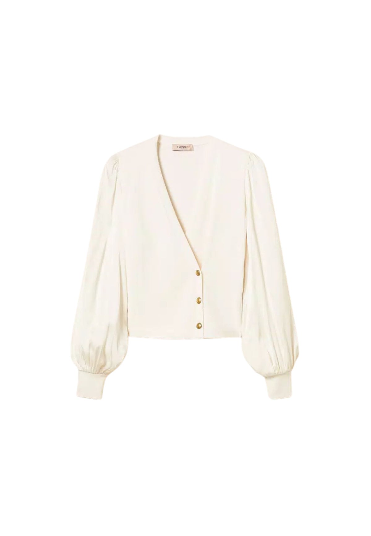 Twinset - Maglia con Maniche in Tessuto Jacquard 