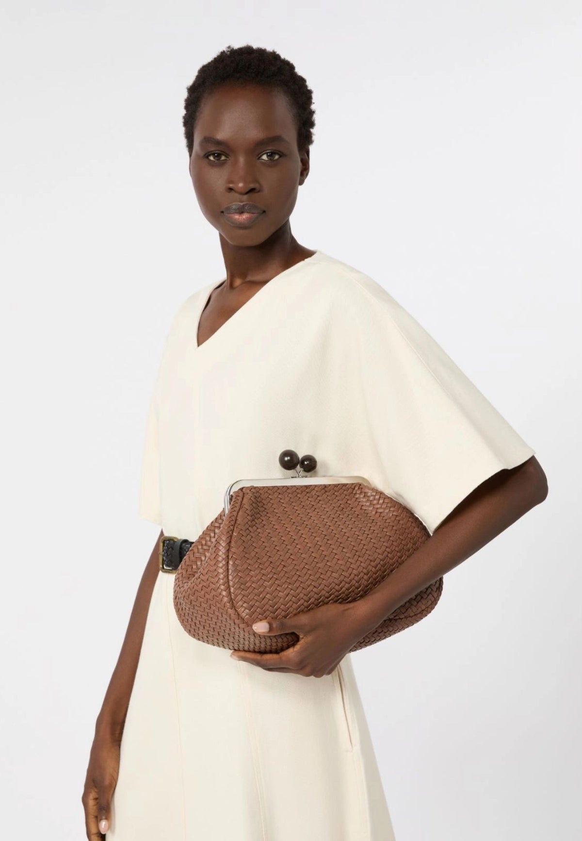 Weekend Max Mara - Pasticcino Bag Medium WKAFRE in pelle intrecciata 