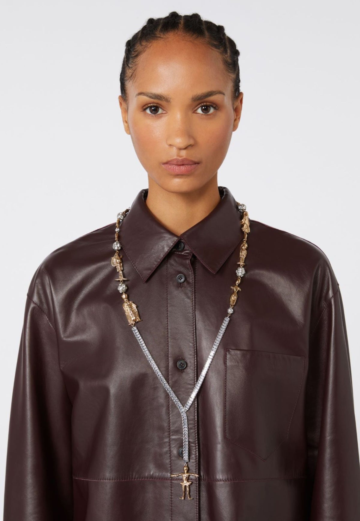 WEEKEND MAX MARA - Collana lunga con charm e cristalli 