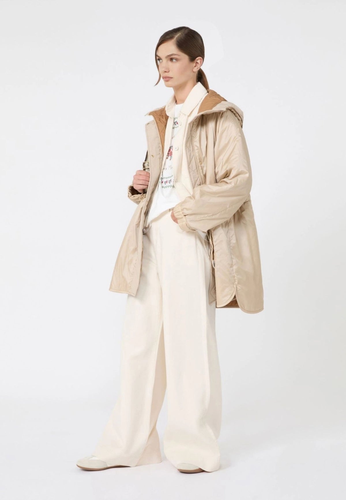 Parka reversibile Weekend Max Mara color sabbia 