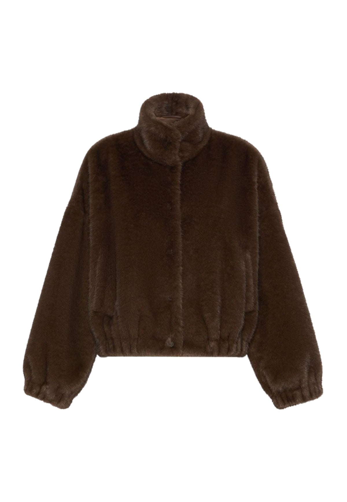 Weekend Max Mara giacca corta dalla texture soffice marrone 