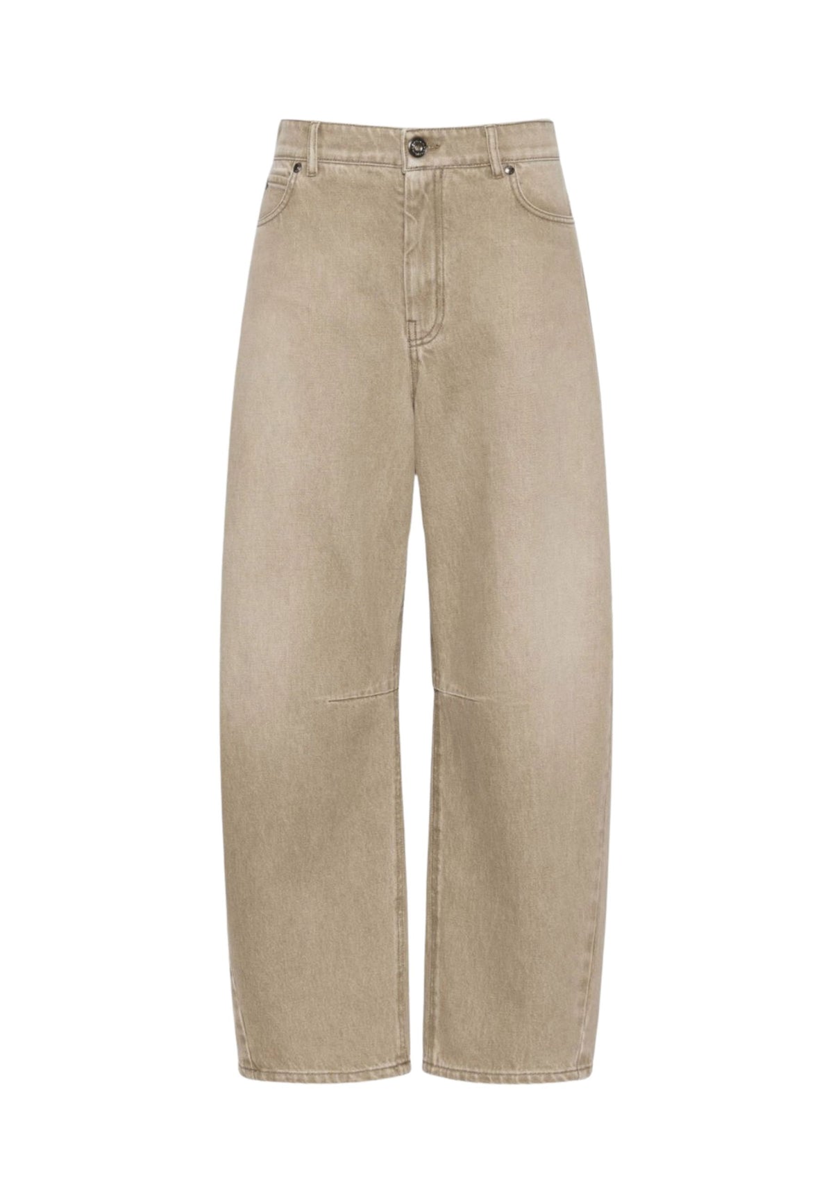 Weekend Max Mara jeans barrel leg beige effetto used 