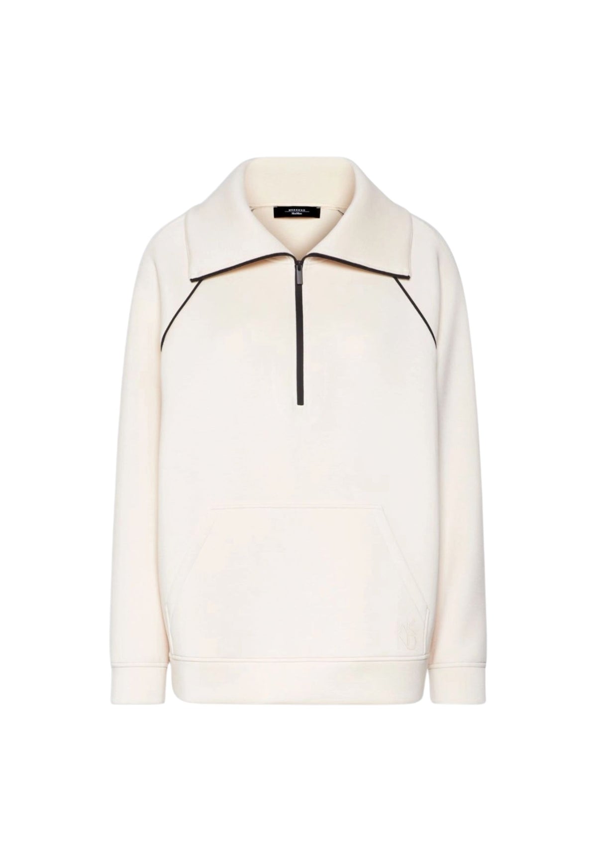 Weekend Max Mara felpa in jersey scuba avorio 
