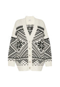 Weekend Max Mara cardigan in lana jacquard nero