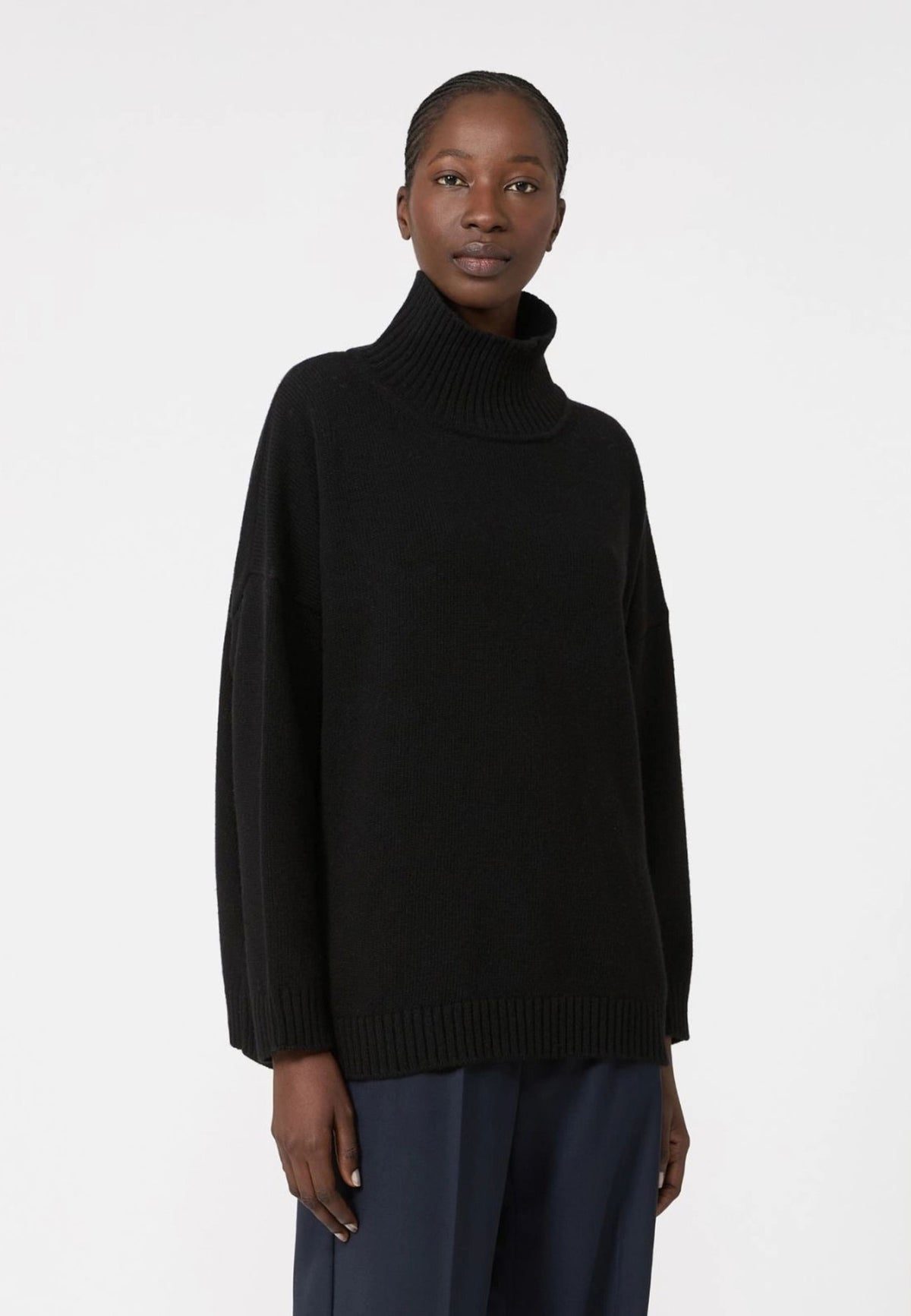 Weekend Max Mara dolcevita in pura lana nero 