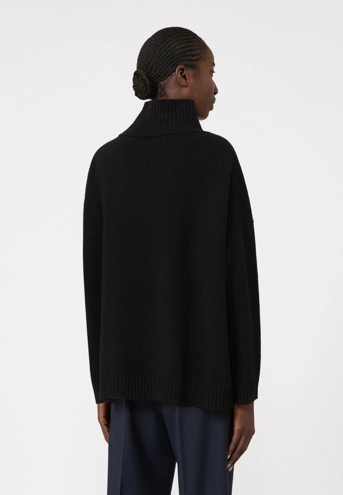 Weekend Max Mara dolcevita in pura lana nero 