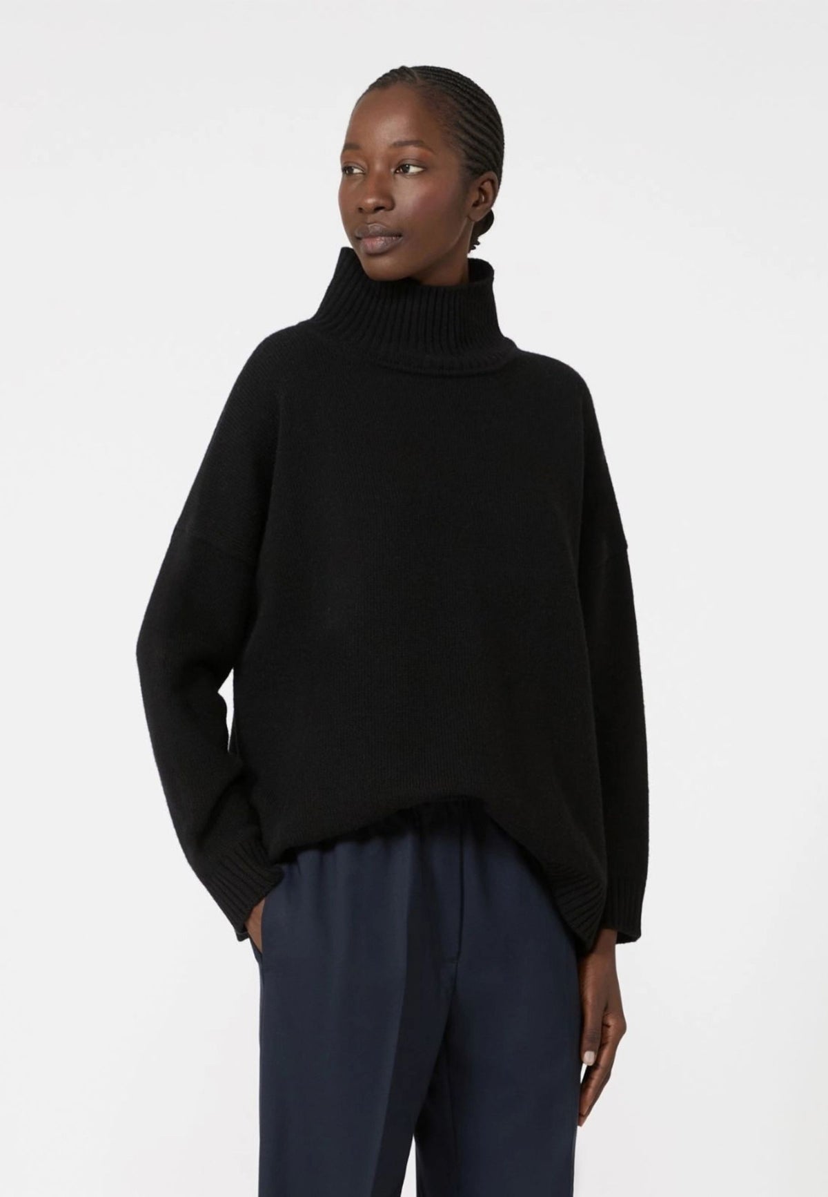 Weekend Max Mara dolcevita in pura lana nero 