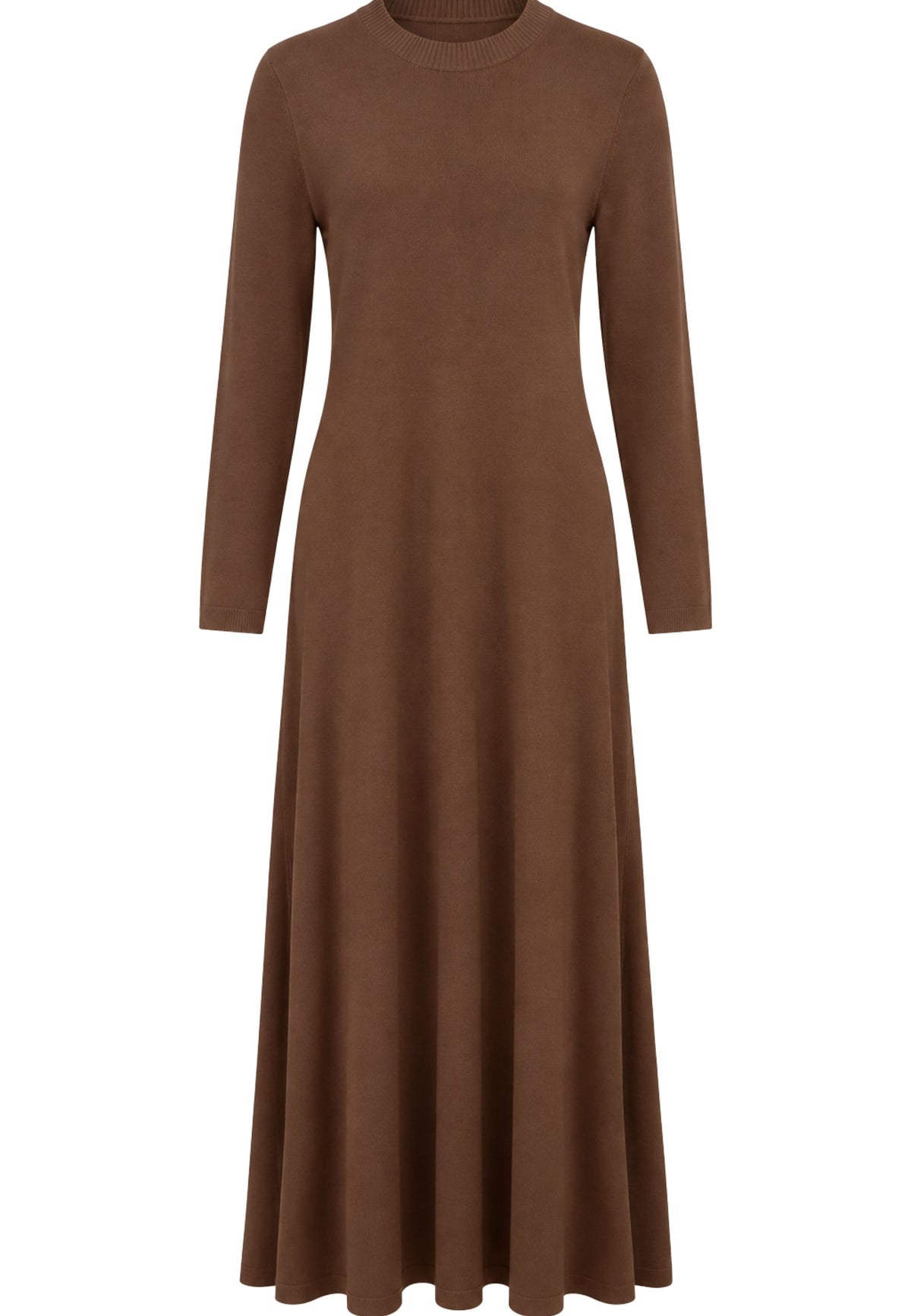 Weekend Max Mara - Abito Lungo in Maglia Marrone 