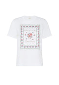 Weekend Max Mara T-shirt bianca in cotone con stampa