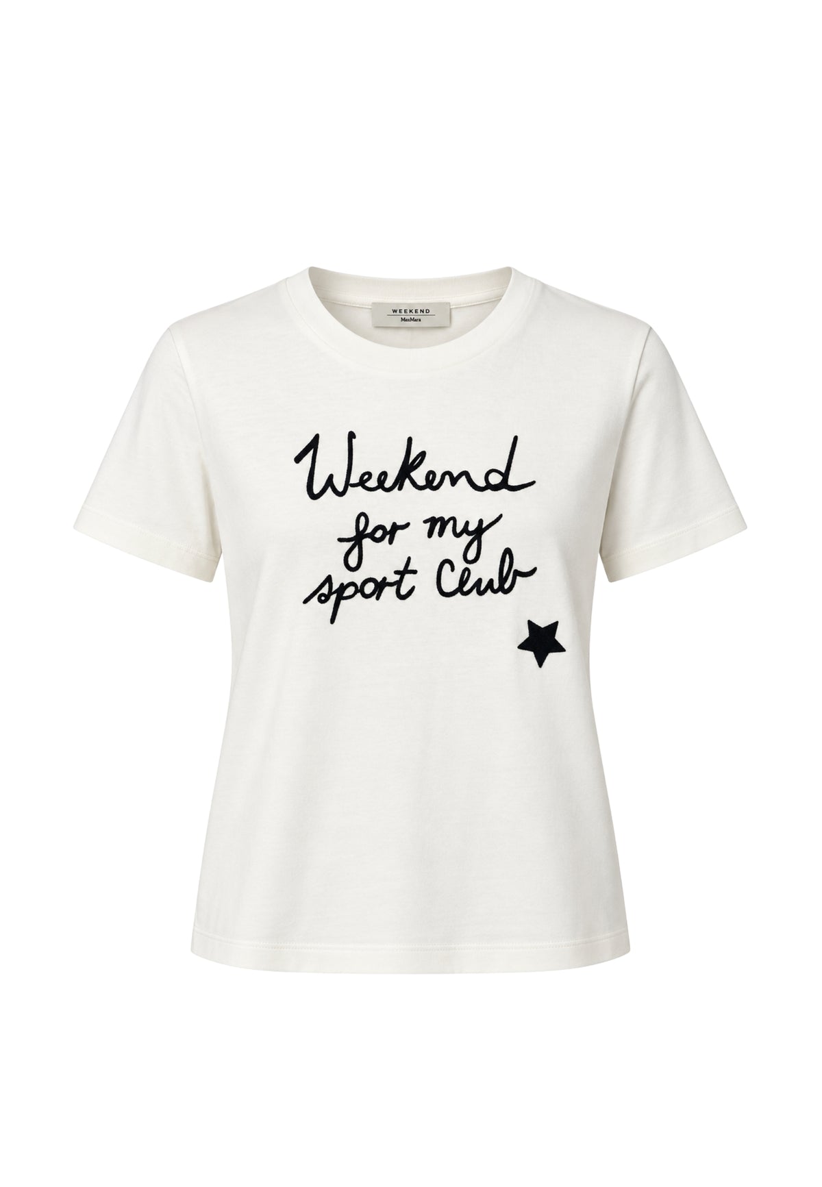 Weekend Max Mara - T-shirt in cotone con stampa - Bianco 