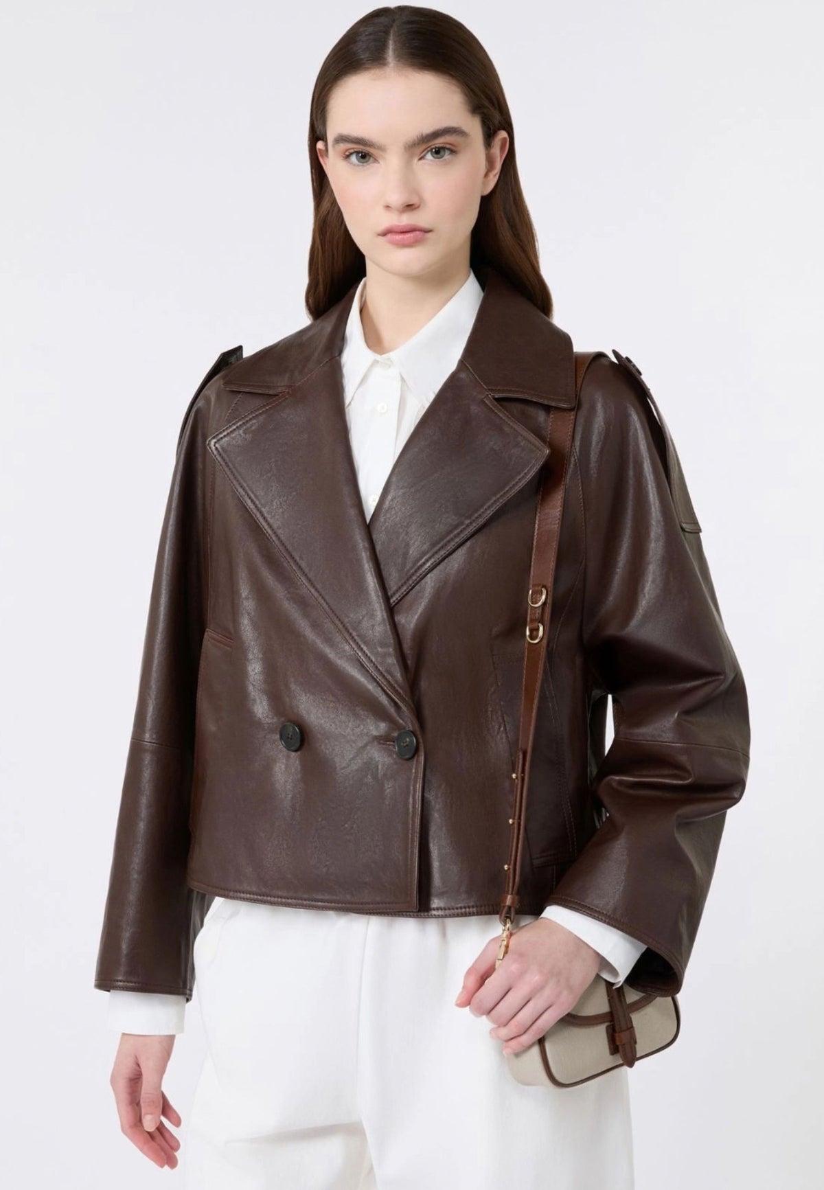Weekend Max Mara - Giacca Caban Doppiopetto in Nappa 