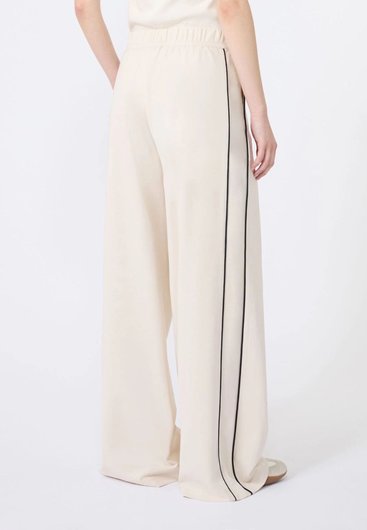 Weekend Max Mara - Pantalone Wide Leg in Jersey con Piping 