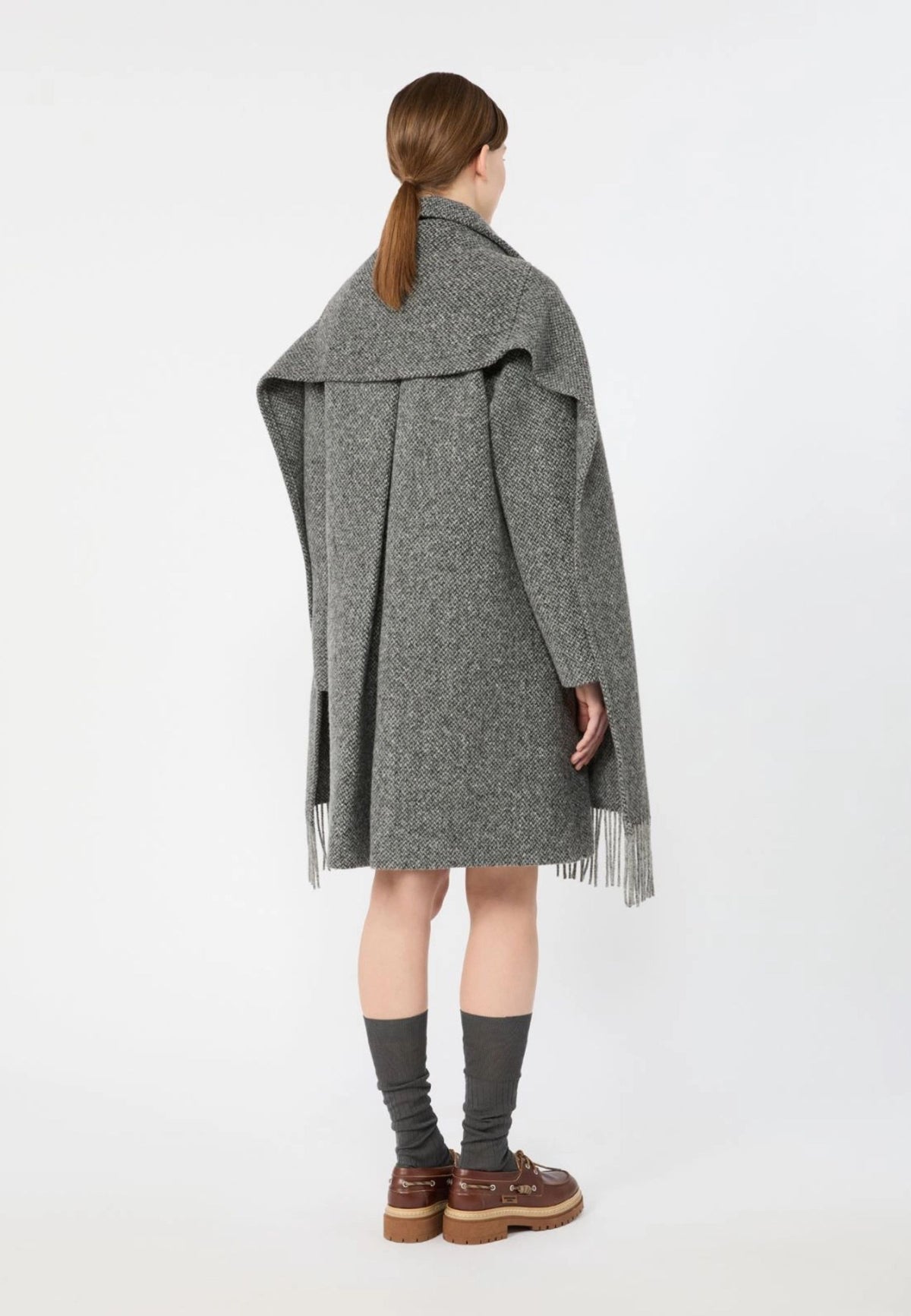 Weekend Max Mara - Cappotto Midi in Lana con Maxi Sciarpa 