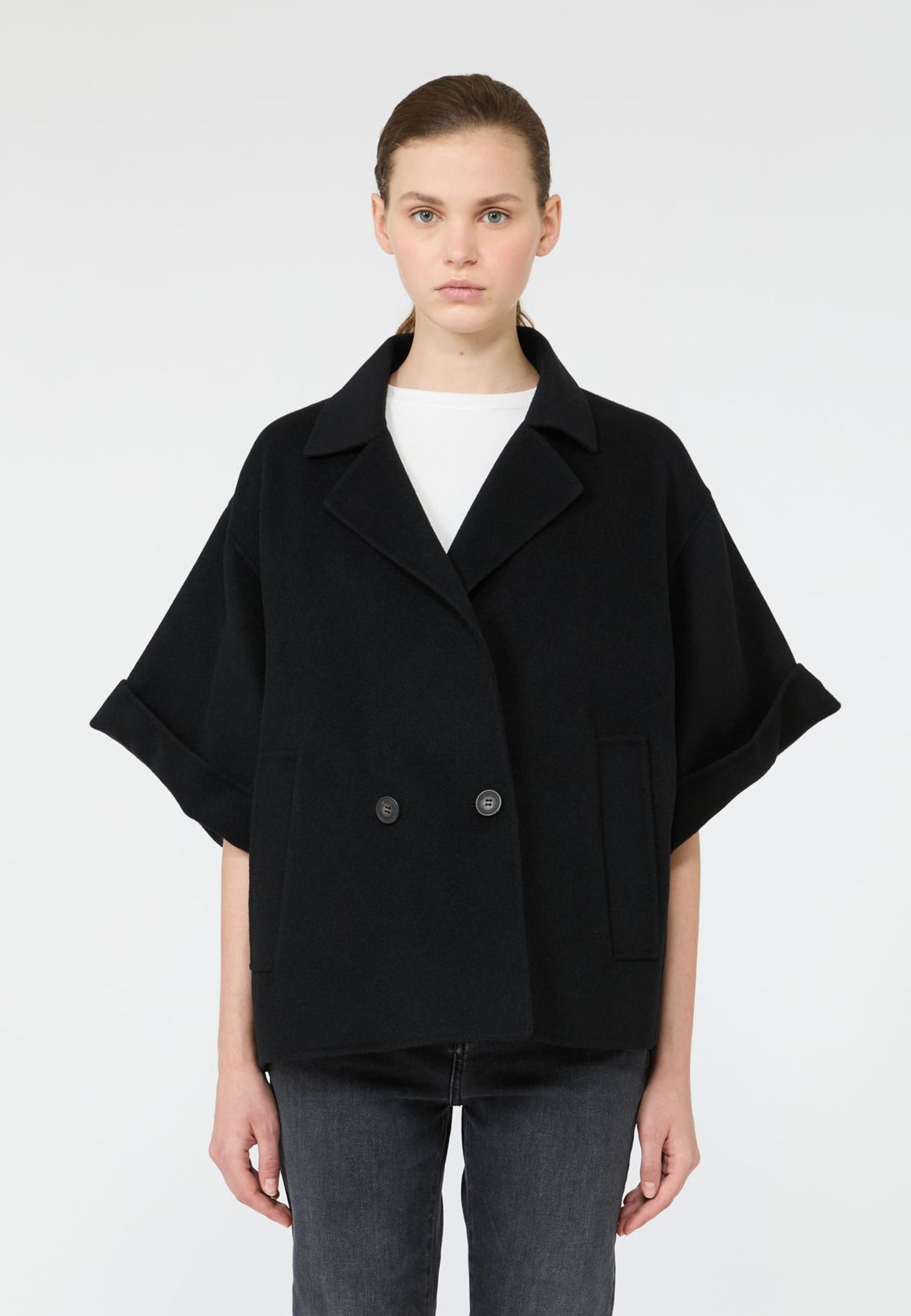 Weekend Max Mara - Cappotto Corto Doppiopetto in Pura Lana 