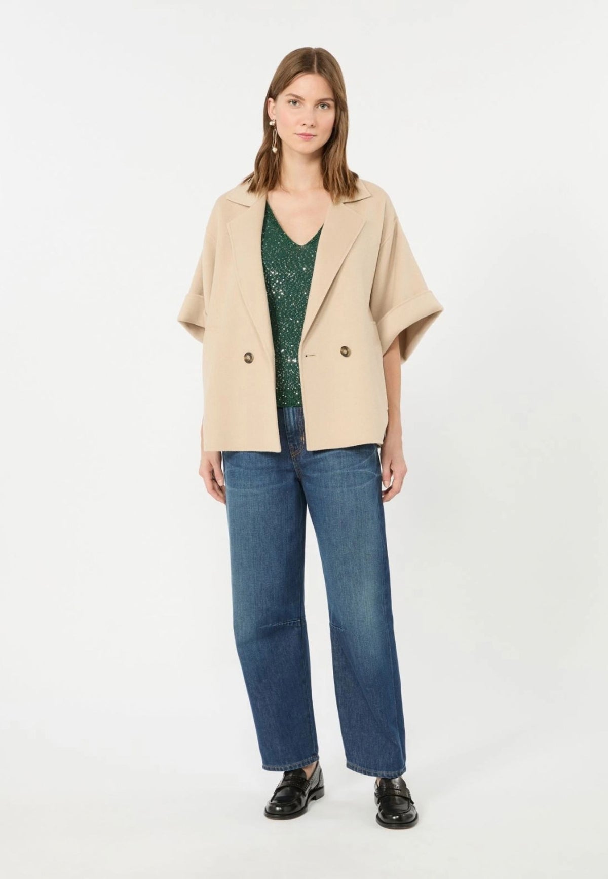 Weekend Max Mara - Cappotto Corto Doppiopetto in Pura Lana 