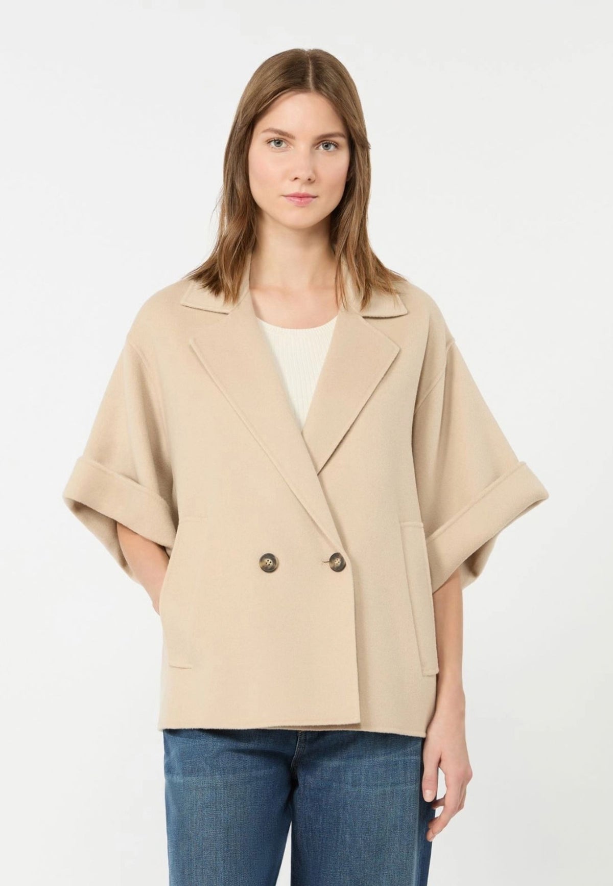 Weekend Max Mara - Cappotto Corto Doppiopetto in Pura Lana 