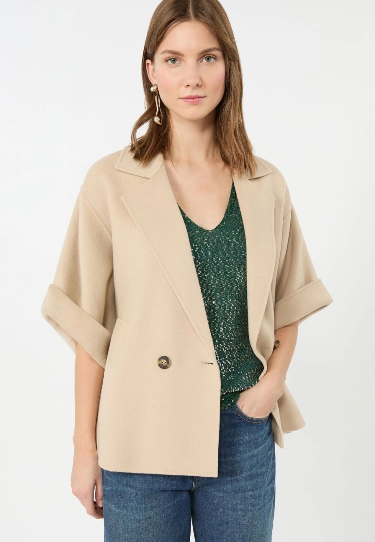 Weekend Max Mara - Cappotto Corto Doppiopetto in Pura Lana 