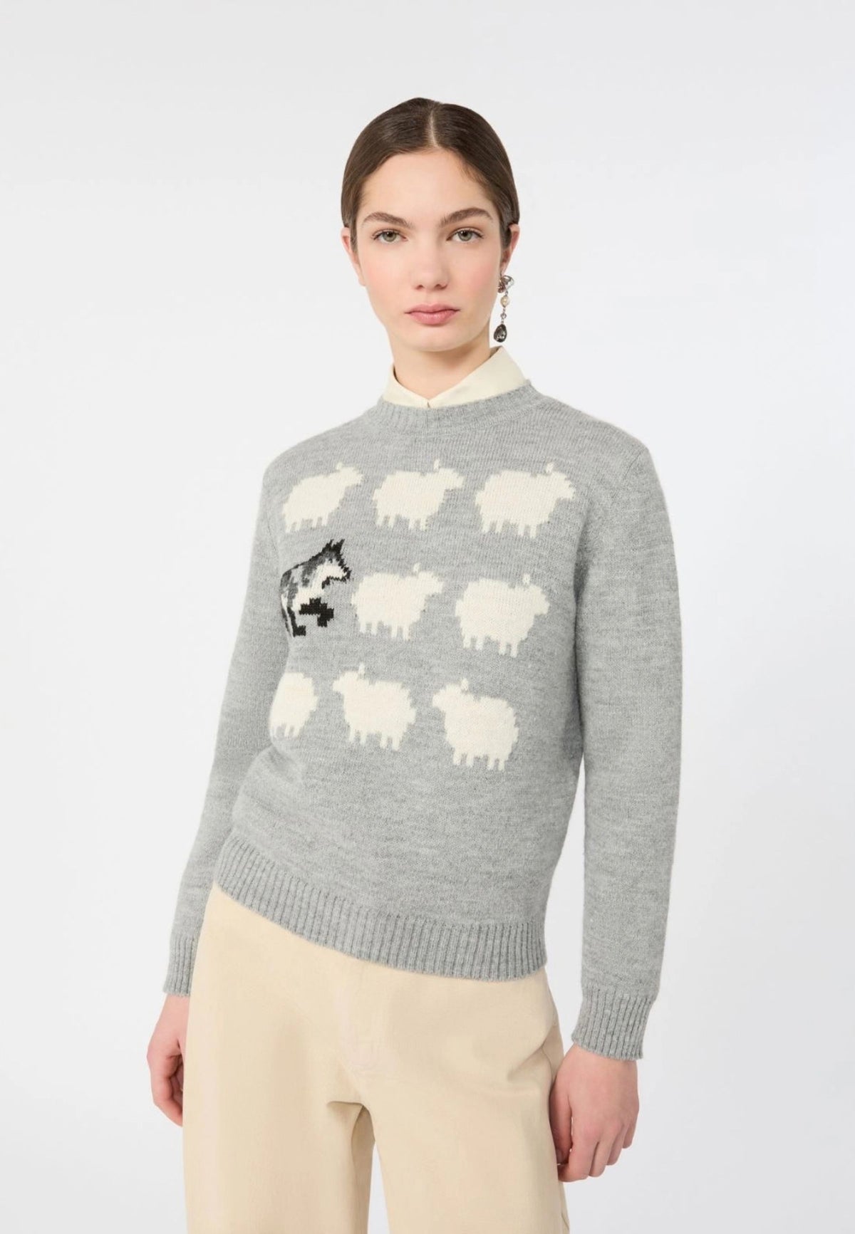 Weekend Max Mara - Maglia Girocollo in Misto Alpaca e Lana 