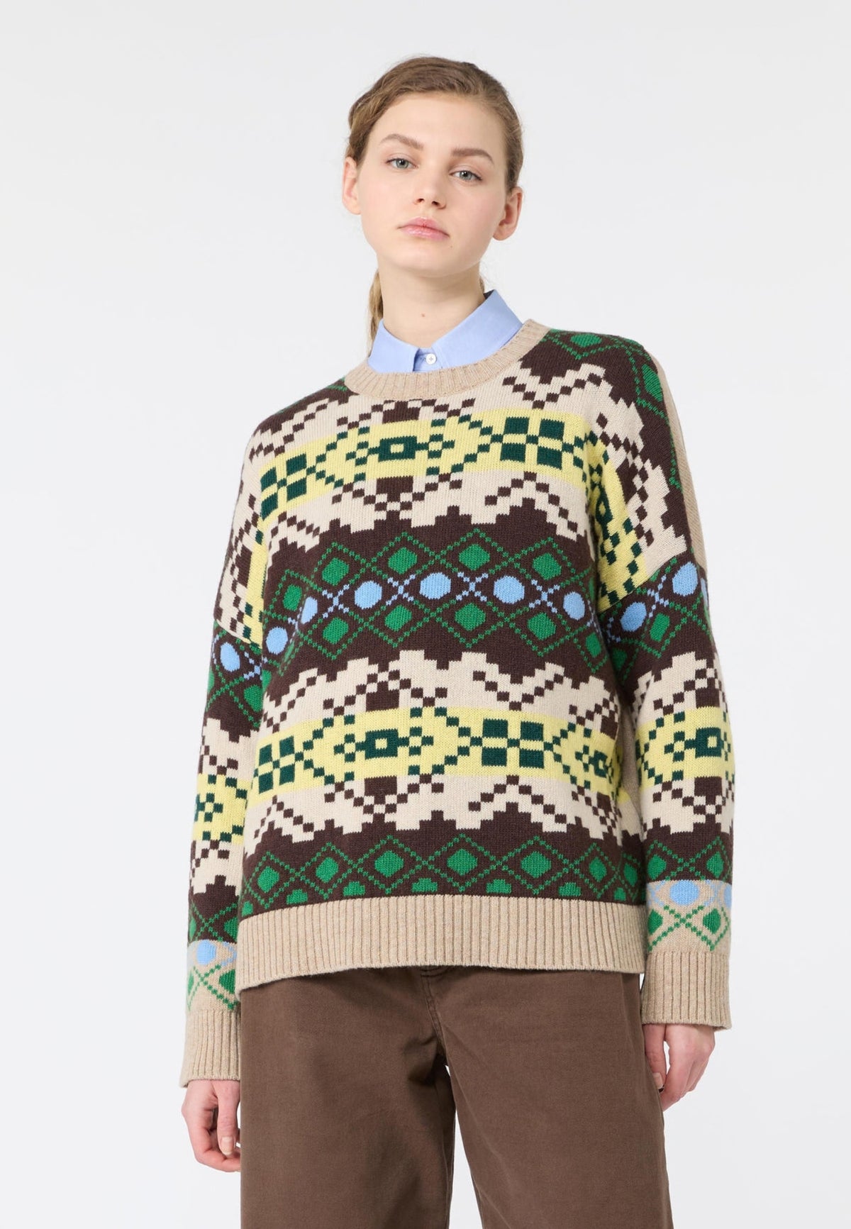 Weekend Max Mara - Maglia ampia in lana jacquard 