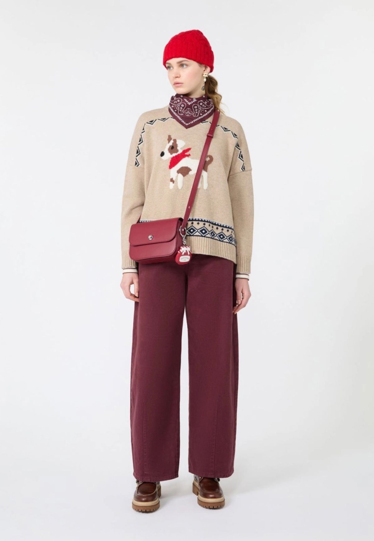 Weekend Max Mara - Maglia Girocollo Jacquard in Pura Lana 