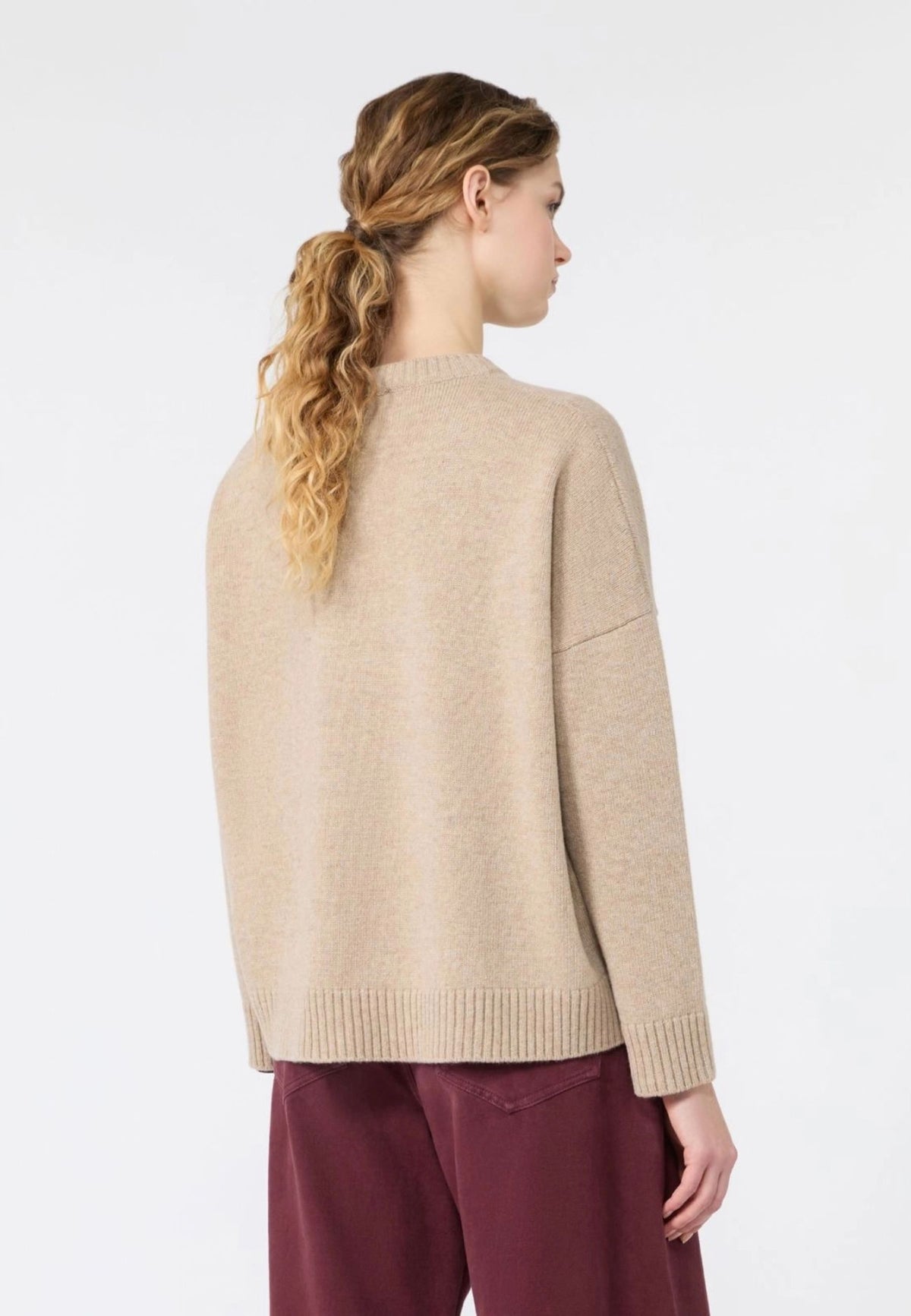 Weekend Max Mara - Maglia Girocollo Jacquard in Pura Lana 