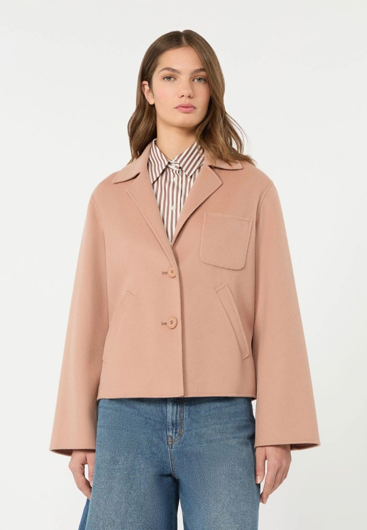 Weekend Max Mara - Giacca Cropped in Doppio Tessuto di Lana 