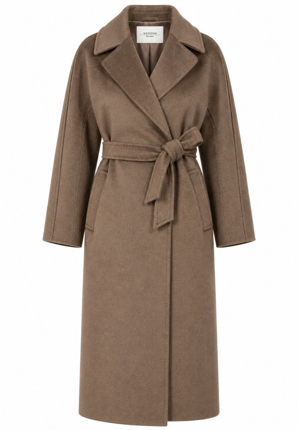 Weekend Max Mara - Cappotto Lungo in Pura Lana con Cintura 