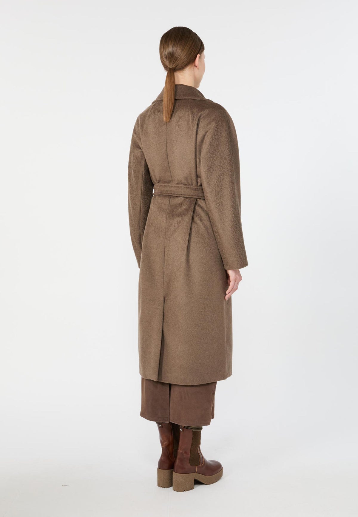 Weekend Max Mara - Cappotto Lungo in Pura Lana con Cintura 