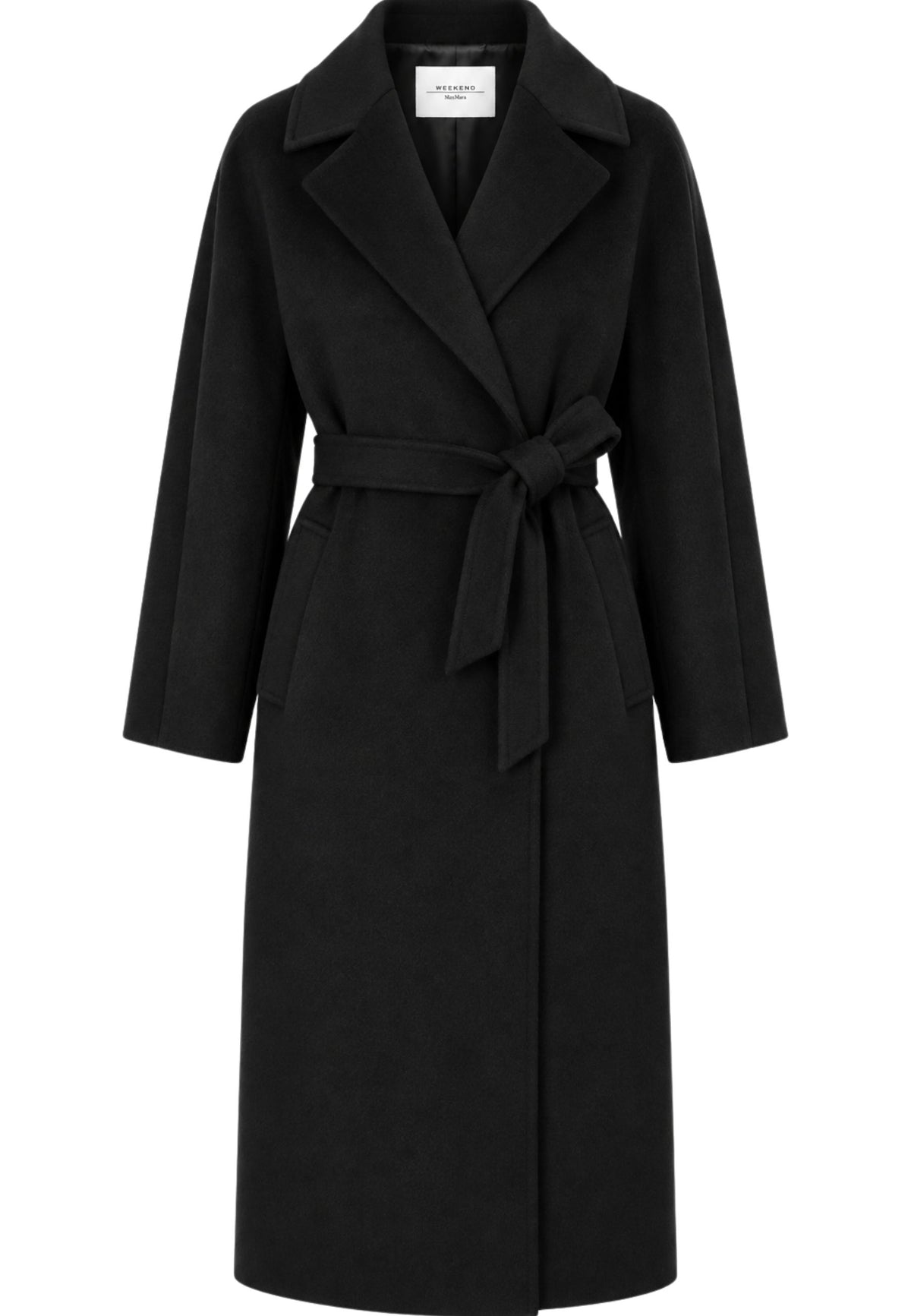 Weekend Max Mara - Cappotto Lungo in Pura Lana con Cintura 