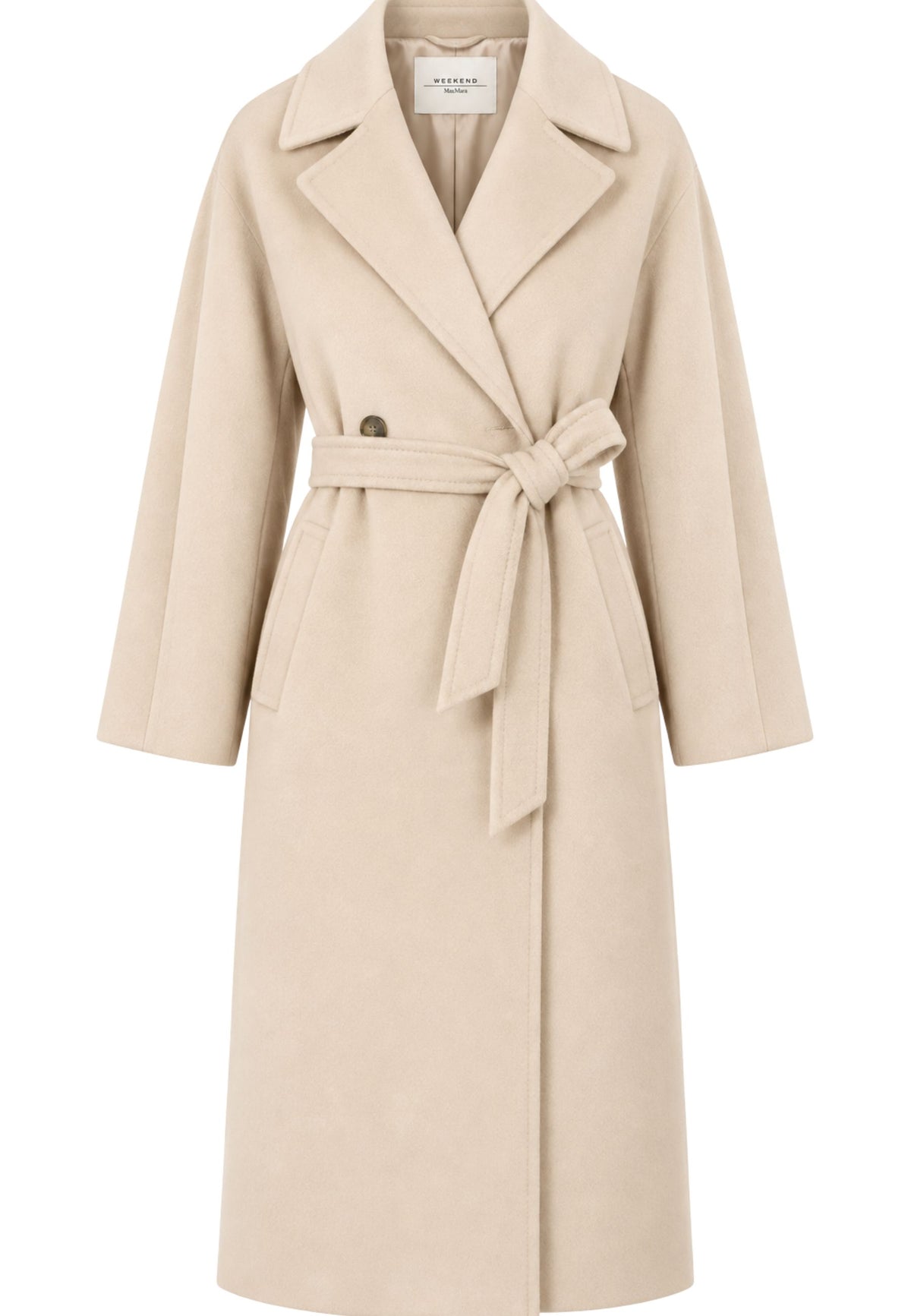Weekend Max Mara - Cappotto Lungo in Pura Lana con Cintura 