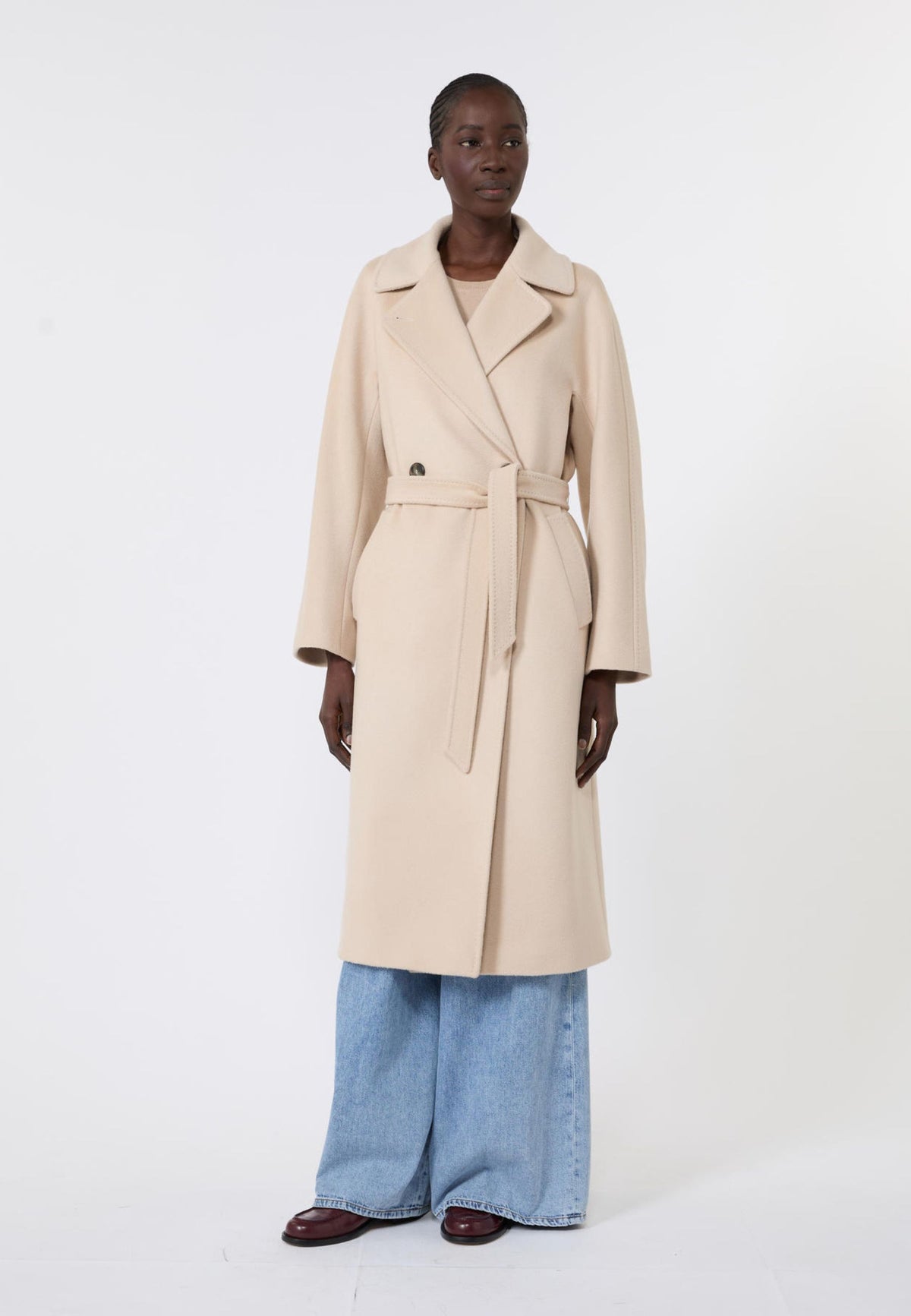 Weekend Max Mara - Cappotto Lungo in Pura Lana con Cintura 