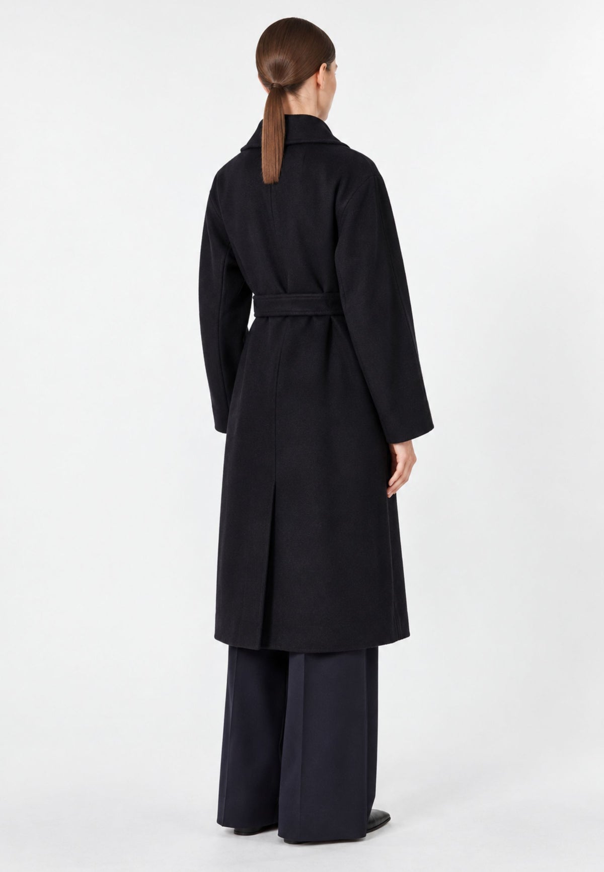 Weekend Max Mara - Cappotto Lungo in Pura Lana con Cintura 