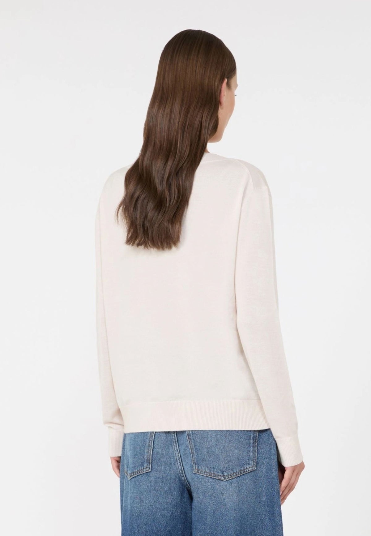 Weekend Max Mara - Maglia Scollo a V in Lana, Seta e Cashmere 