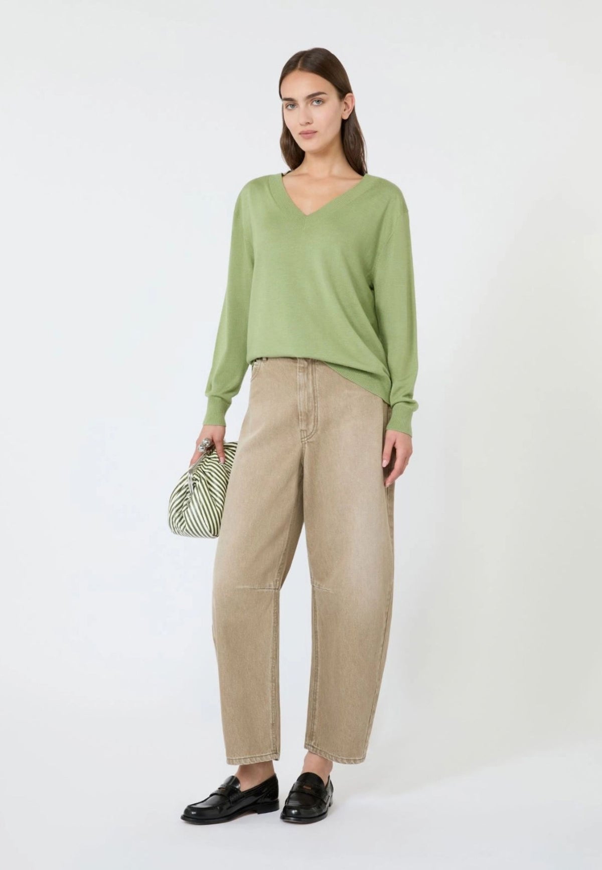 Weekend Max Mara - Maglia Scollo a V in Lana, Seta e Cashmere 