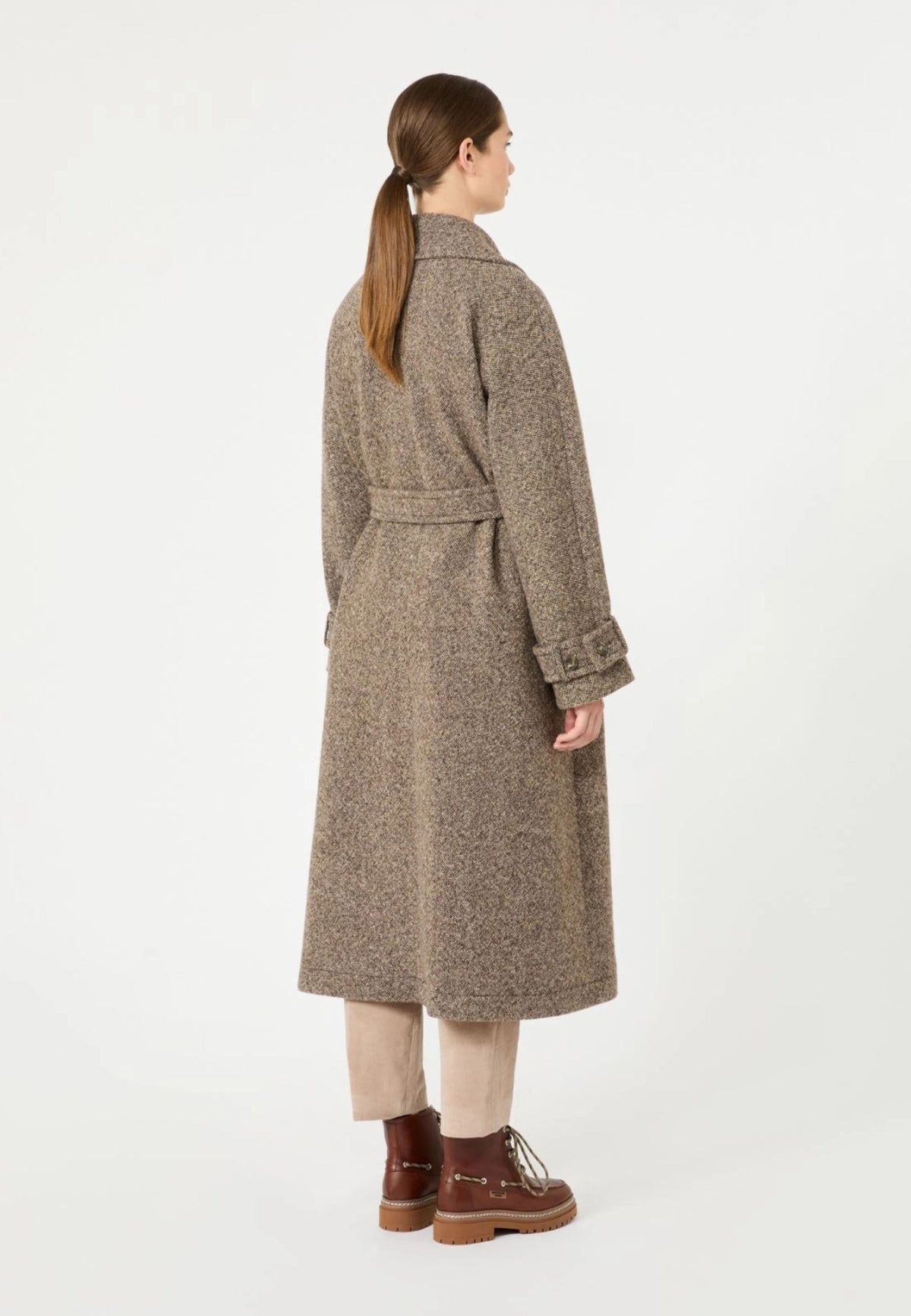 Weekend Max Mara - Cappotto Lungo Doppiopetto in Lana con Cintura 