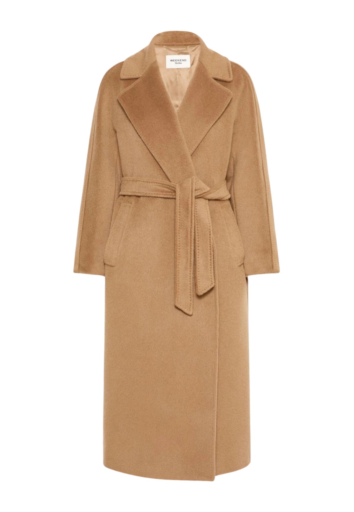 Weekend Max Mara - Cappotto Lungo in Lana, Alpaca e Mohair con Cintura 