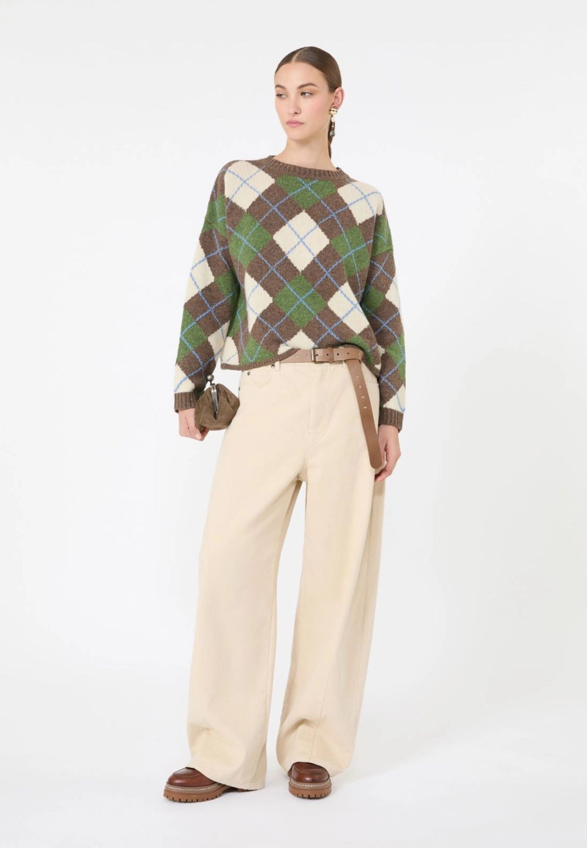 Weekend Max Mara - Maglia Argyle in Lana e Seta 