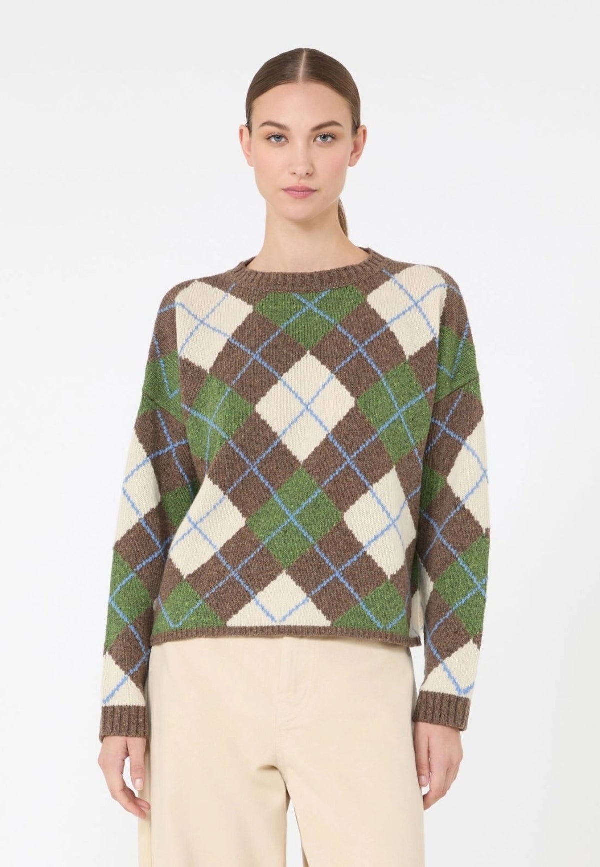Weekend Max Mara - Maglia Argyle in Lana e Seta 