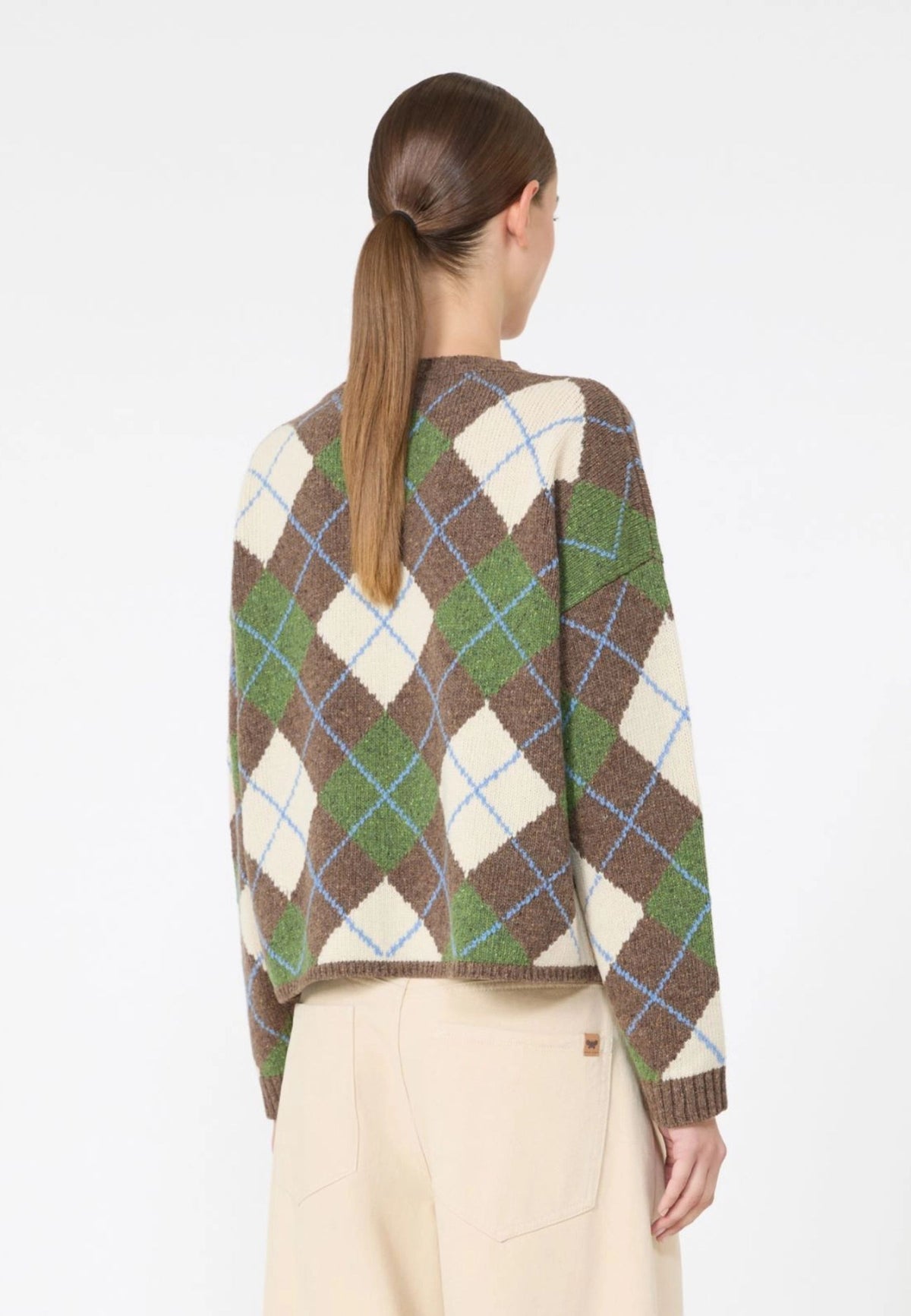 Weekend Max Mara - Maglia Argyle in Lana e Seta 