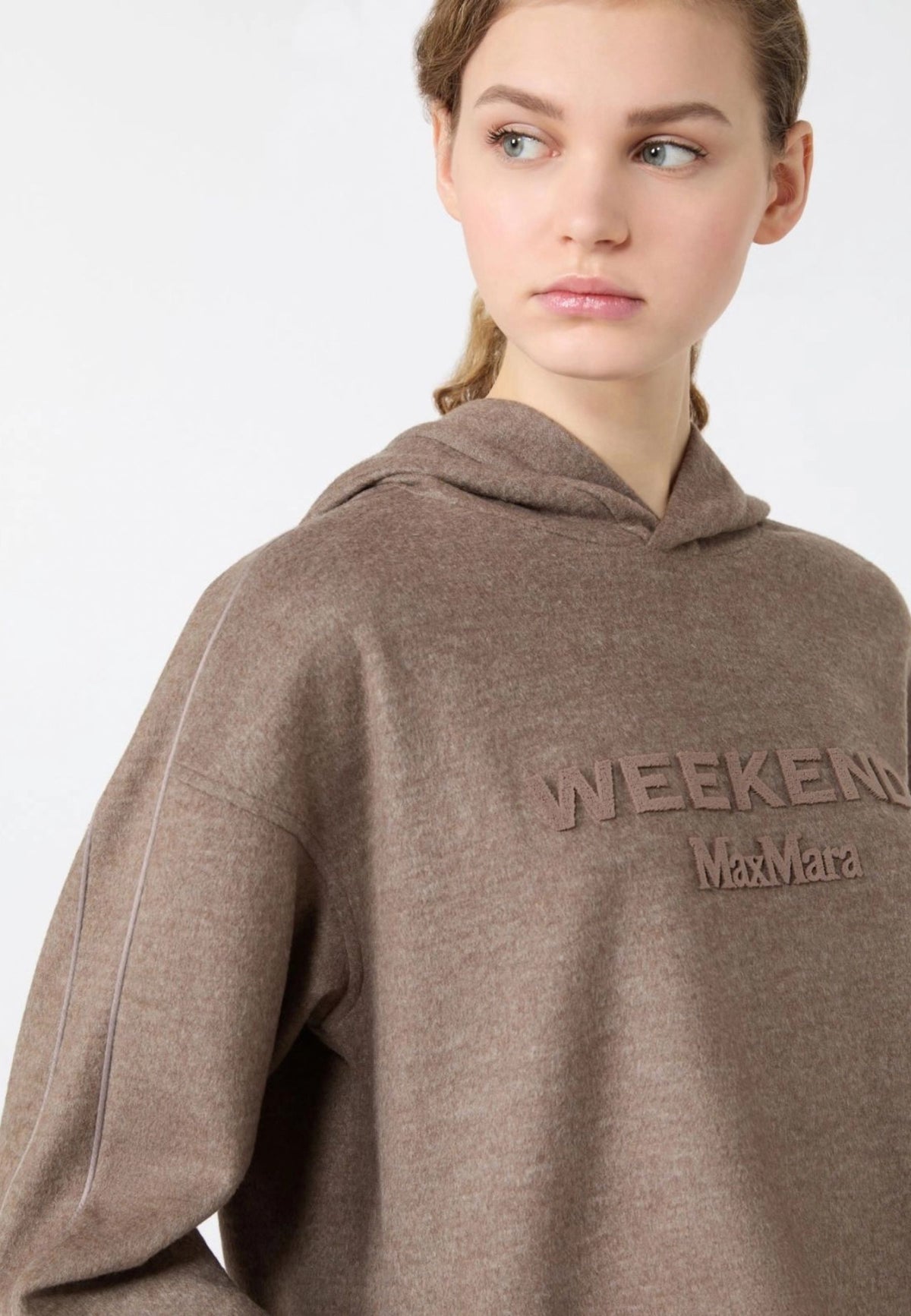 Weekend Max Mara - Felpa con Cappuccio e Logo a Rilievo 
